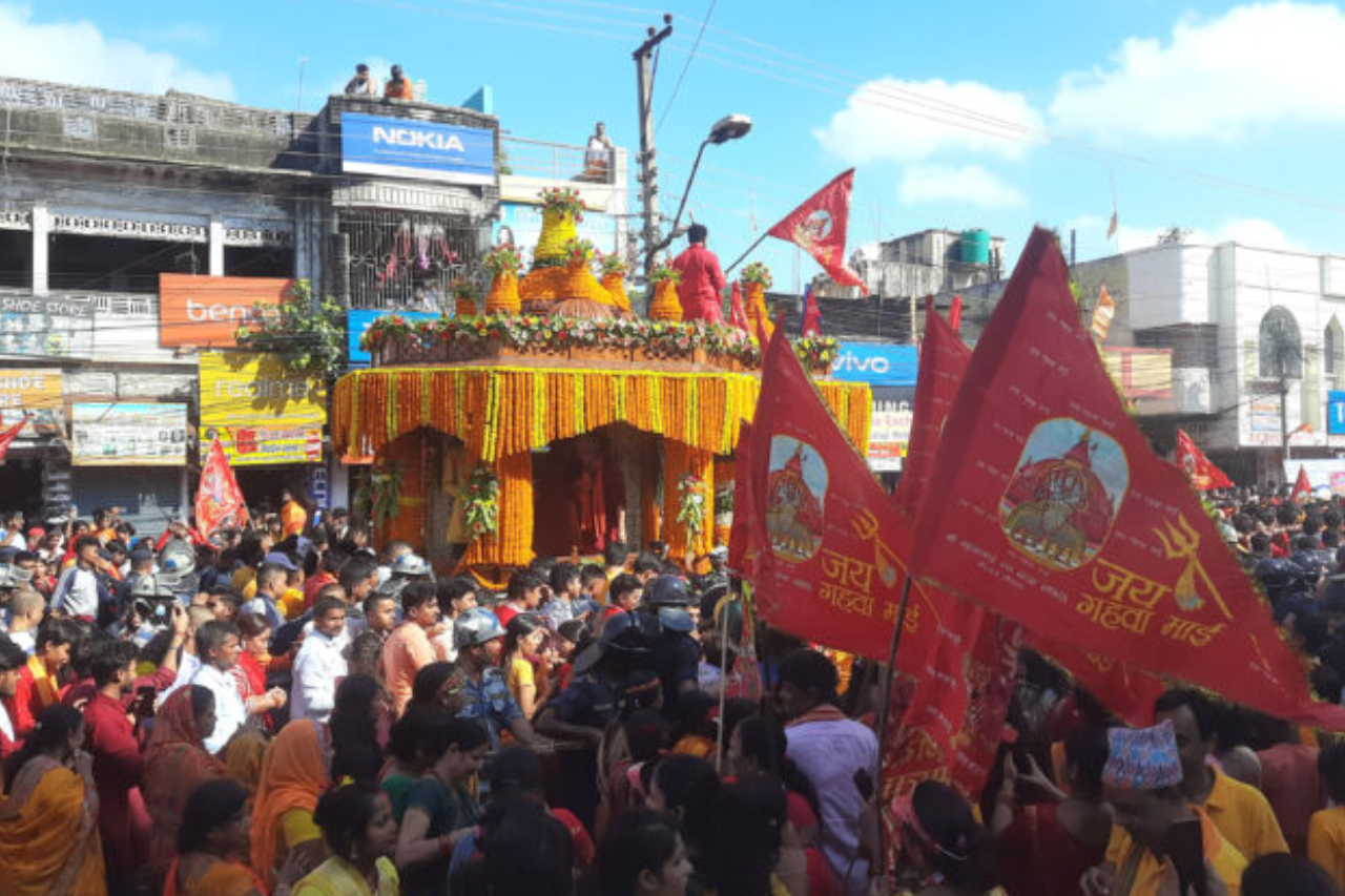 वीरगञ्जमा गहवामाईको तेस्रो रथयात्रा सम्पन्न