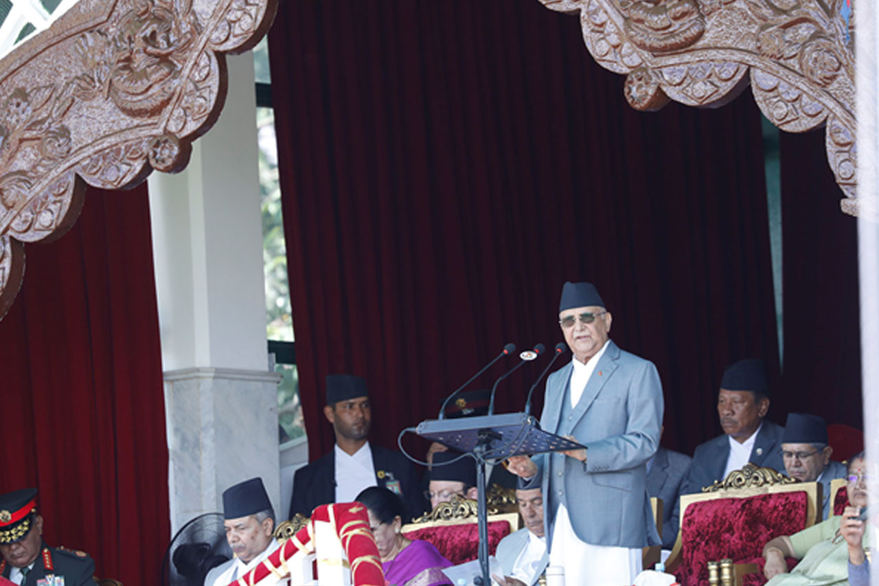 प्रधानमन्त्री ओलीले गणतन्त्र जनताको बलिदान र त्यागबाट आर्जन भएको बताए
