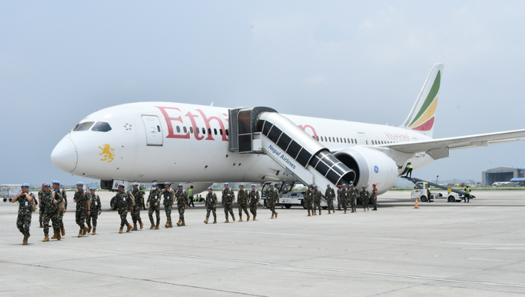 अबेइ मिसनबाट नेपाली शान्ति सैनिकको तेस्रो टोली फर्कियो