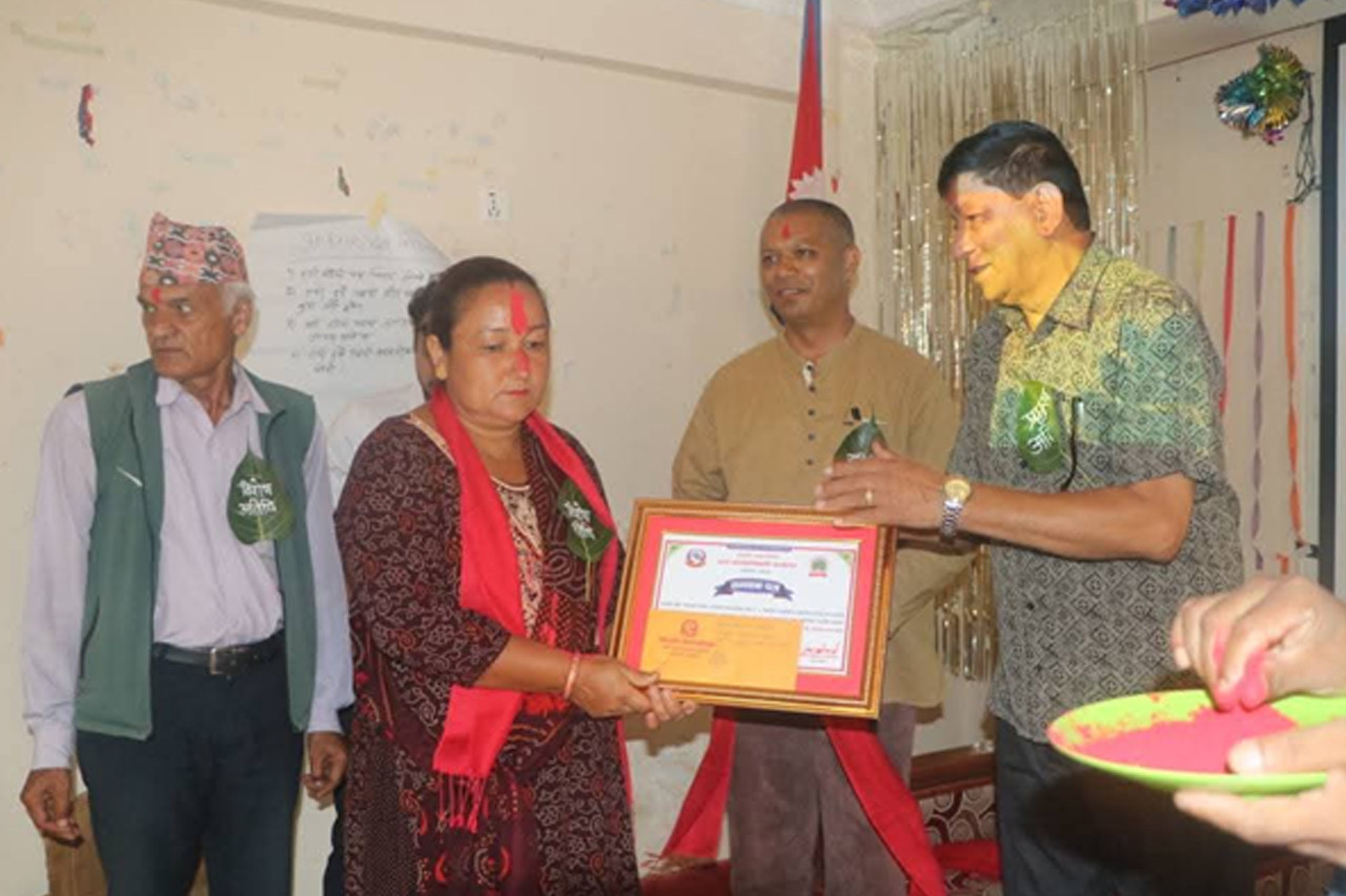 स्याङ्जाको भीरकोट नगरपालिकाका नौ उत्कृष्ट कृषक सम्मानित