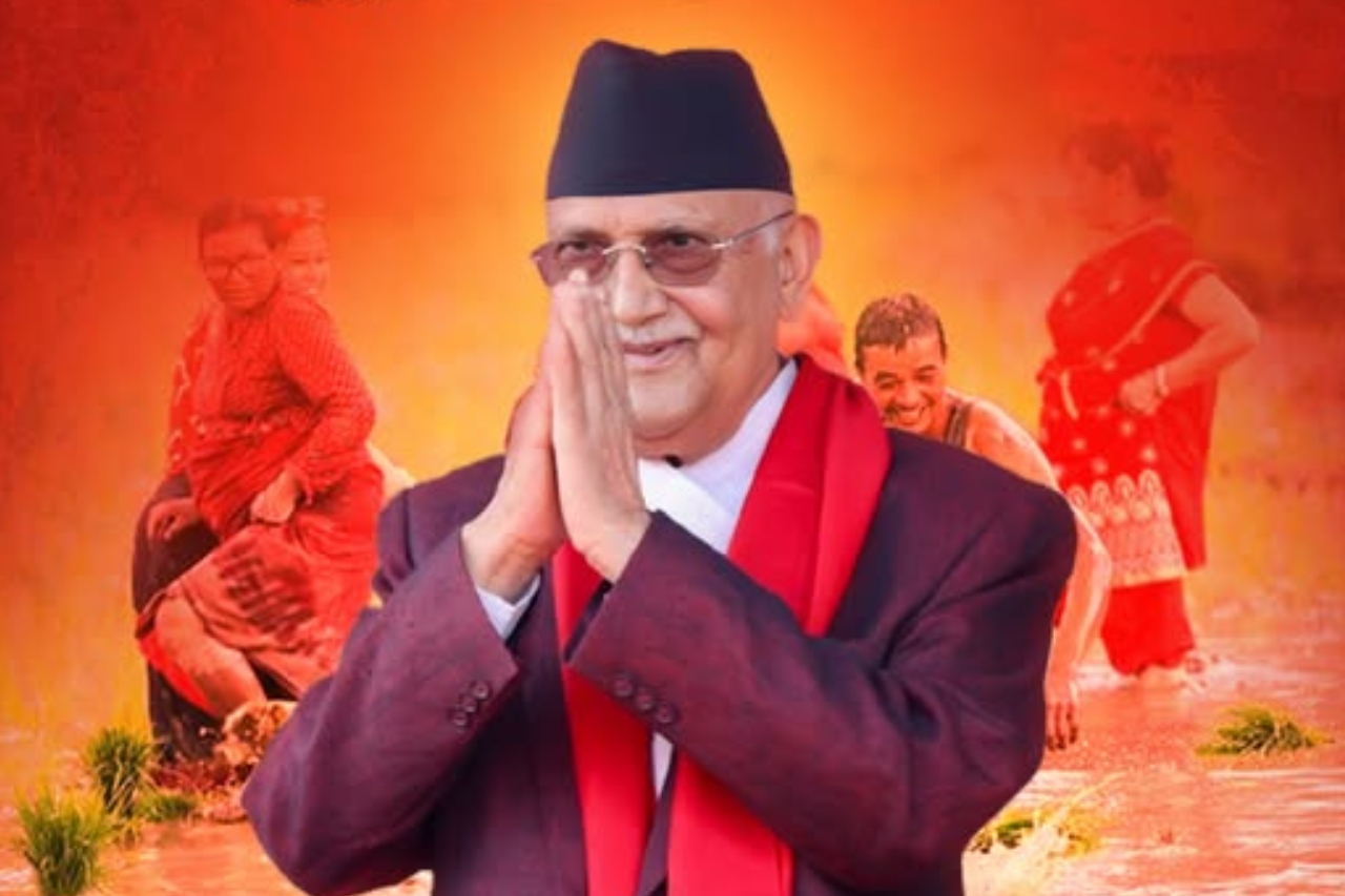 कृषिलाई प्रविधिको प्रयोगबाट उत्पादन बढाउने बाटोमा लैजानुपर्ने तत्कालीन प्रधानमन्त्री ओलीको भनाइ