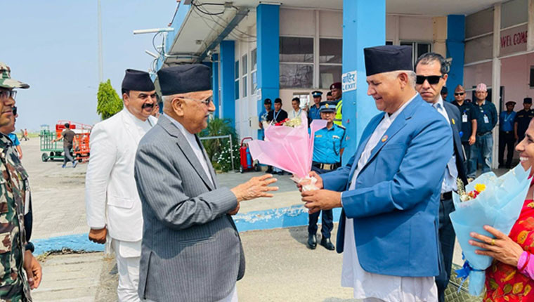 प्रधानमन्त्री ओली बुद्धजयन्ती कार्यक्रममा सहभागी हुन लुम्बिनी आइपुगे