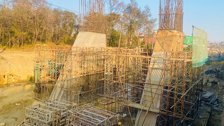 पोखराको ‘सिग्नेचर’ पुल निर्माणको काम सुस्त, ठेक्का अवधि सकिन चार महिना बाँकी