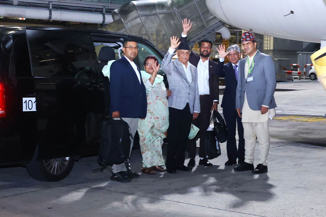 प्रधानमन्त्री ओली आज स्वदेश फर्कँदै